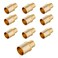 EFIELD Pack of 10 Barb Crimp Pex 12 x 12 Male Sweat Copper Adapter Inside Copper Tube Brass FittingPEX1807116