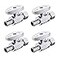 EFIELD Pack of 4 14 Turn Straight Stop Valve 38 OD Compression X 12 Barb Crimp Pex Chrome Plated BrassVALVE0854PCS
