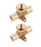EFIELD 2Pack Brass Crimp Fittings 34 Pex x 34 Pex x 12 Female NPT DropEar Tee Pack of 2PEX18071732PCS