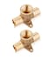 EFIELD 2Pack Brass Crimp Fittings 34 Pex x 34 Pex x 12 Female NPT DropEar Tee Pack of 2PEX18071732PCS