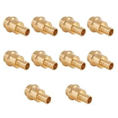 EFIELD Pack of 10 12 Copper Press X 12 PEX Crimp Coupling Brass Adapter for Copper and PEX Pipe Connection PEX1807344