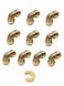 EFIELD Pack of 10 12 Inch Elbow PushFit Brass Fitting to Connect Pex Copper CPVC Free Disconnect Clip ToolPF045