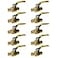 XFITTING 10 Pack Pex Barb 1 Inch Ball Valve Yellow Handle Full Port Pex Ball Valve Brass