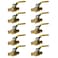 XFITTING 10 Pack Pex Barb 1 Inch Ball Valve Yellow Handle Full Port Pex Ball Valve Brass