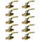 XFITTING 10 Pack Pex Barb 1 Inch Ball Valve Yellow Handle Full Port Pex Ball Valve Brass