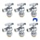 SUNGATOR 6Pack Angle Stop Valve Angle Water Shut Off Valve 12 x 38 Inch Compression Toilet Water Shutoff 14 Turn No Lead Brass PushtoConnect Plumbing Fittings for PEX Pipe Copper CPVC