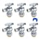 SUNGATOR 6Pack Angle Stop Valve Angle Water Shut Off Valve 12 x 38 Inch Compression Toilet Water Shutoff 14 Turn No Lead Brass PushtoConnect Plumbing Fittings for PEX Pipe Copper CPVC