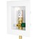 EFIELD Pex Ice Maker Outlet Box 12Inch Pex F1960 Expansion Fitting Connection with Installed 14Turn Ball Valve White with Copper ArrestorIM008