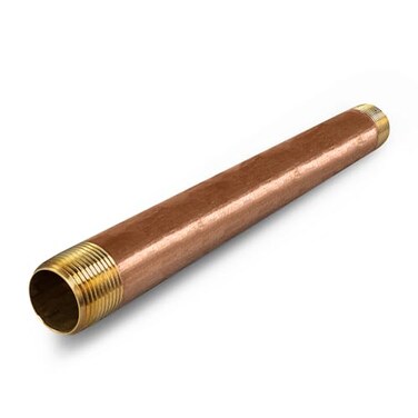 SUPPLYGIANT 12 Long Brass Nipple Pipe Fitting with 12 Nominal Diameter and NPT Ends