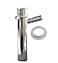 EZ-FLUID EZFluid Thick Heavy Duty 17GA Chrome Brass 112 X 8 Dishwasher Branch Tailpiece Slip Joint Direct Connect with 78 Dishwasher Drain Hose OutletBrass NutFlanged Sink Drainage PipePTrap