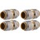 SharkBite Max 12 Inch Coupling Pack of 4 Push to Connect Brass Plumbing Fitting PEX Pipe Copper CPVC PERT HDPE UR008A4
