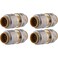 SharkBite Max 12 Inch Coupling Pack of 4 Push to Connect Brass Plumbing Fitting PEX Pipe Copper CPVC PERT HDPE UR008A4