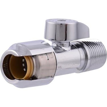 SharkBite Max 12 x 12 Inch MIP Straight Stop Valve Quarter Turn Push to Connect Brass Plumbing Fitting PEX Pipe Copper CPVC PERT HDPE UR24947