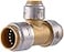 SharkBite Max 34 Inch x 34 Inch x 12 Inch Reducing Tee Push To Connect Brass Plumbing Fitting PEX Pipe Copper CPVC PERT HDPE UR412A
