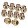PROCURU 10Pack 12Inch PushFit End Cap PushtoConnect Brass Plumbing Fitting for Copper PEX CPVC PERT Pipe LF Safe 8X301210P