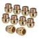 PROCURU 10Pack 12Inch PushFit End Cap PushtoConnect Brass Plumbing Fitting for Copper PEX CPVC PERT Pipe LF Safe 8X301210P