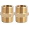 CX WONDERLAND 2PCS Brass Nipple Fitting 1 x 1 NPT Male Hex Adapter by