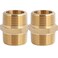 CX WONDERLAND 2PCS Brass Nipple Fitting 1 x 1 NPT Male Hex Adapter by