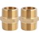 CX WONDERLAND 2PCS Brass Nipple Fitting 1 x 1 NPT Male Hex Adapter by