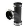 SUPPLYGIANT Supply Giant 6I79 Flexible Tee Coupling with Stainless Steel Clamps 24 Inner diameter for 2 Nominal Pipe Black