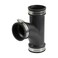 SUPPLYGIANT Supply Giant 6I79 Flexible Tee Coupling with Stainless Steel Clamps 24 Inner diameter for 2 Nominal Pipe Black