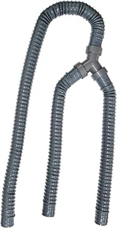 Auto-plaza Drainage Hose Pipe 3 Way Double Ended Kitchen Wash Basin Sewer Drain Pipe 158x158x3140x40x80cm 2 Female Nut Connection 134 Ptrap