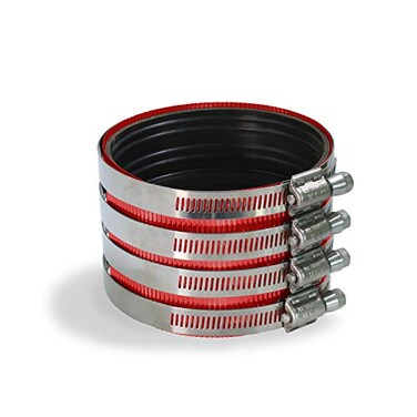 SUPPLYGIANT Supply Giant 37522CS No NoHub Coupling Heavy Duty Colored Shield 3 inch Red