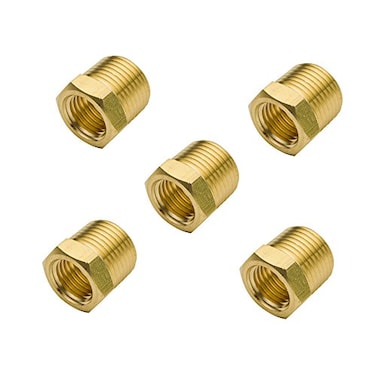 Legines NPT Bushing 12 Male x 14 Female Reducing Adapter Hex Head Pipe Fitting 1200psi Pack of 5