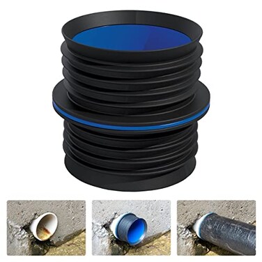Fernco 6 ICON Pushfit DWV Internal Coupling Sheared Off Pipe Connector Plastic Cast Iron and Copper