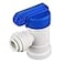 John Guest 14 Inch x 14 Inch Female Elbow ShutOff Valve NPTF Thread Push to Connect Plastic Plumbing Fitting PPSV500822WP