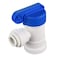 John Guest 14 Inch x 14 Inch Female Elbow ShutOff Valve NPTF Thread Push to Connect Plastic Plumbing Fitting PPSV500822WP