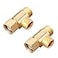 Litorange LeadFree Brass 38 Inch Angle Stop AddATee Compression Tee Valve 38 Inlet by 38 Outlet by 38 Inch Outlet 2Pack