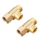 Litorange LeadFree Brass 38 Inch Angle Stop AddATee Compression Tee Valve 38 Inlet by 38 Outlet by 38 Inch Outlet 2Pack