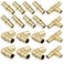 Litorange 18 PCS 12 inch T PEX Tee4PCS 90 Degree Elbow6PCS Straight Coupling 12 8PCS LeadFree Brass Barb Crimp Pipe FittingFittings