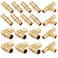 Litorange 18 PCS 12 inch T PEX Tee4PCS 90 Degree Elbow6PCS Straight Coupling 12 8PCS LeadFree Brass Barb Crimp Pipe FittingFittings