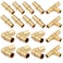 Litorange 18 PCS 12 inch T PEX Tee4PCS 90 Degree Elbow6PCS Straight Coupling 12 8PCS LeadFree Brass Barb Crimp Pipe FittingFittings