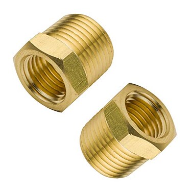 Legines Brass Pipe Fitting Hex Bushing 34 NPT Male x 38 NPT Female Adapter 1200psi Pack of 2