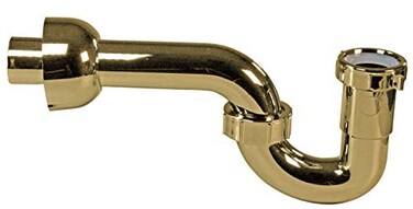 Westbrass D401PF01 Decorative Styrene PTrap Polished Brass