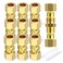 GASHER 10PCS Brass Compression Tube Pipe Fitting Connector 38 Tube OD x 38 Tube OD Connector