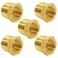 Joywayus Brass Reducer Hex Bushing Reducing Cast Pipe Fitting 12 NPT Male x 38 NPT Female AdapterPack of 5