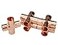 Auto-plaza 5 Pcs 15mm 4 Ways Cross Union Pipe Fitting for Plumbing Air Conditioning Refrigeration Central Heating Gas Pipework