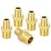 TAISHER 5PCS Brass Pipe Fitting Reducer Adapter Hex Nipple 12Inch Male Pipe x 38Inch Male Pipe