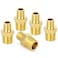 TAISHER 5PCS Brass Pipe Fitting Reducer Adapter Hex Nipple 12Inch Male Pipe x 38Inch Male Pipe
