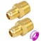 Breezliy 2 PCS Brass Tube Fitting Half Union Gas Adapter 38 Flare x 12 NPT Male Pipe Connector