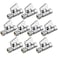 Minimprover 10 Pack Premium Chrome Brass 38 Comp FIP x 38 Inch Compression MIP Quarter Turn Water Straight Angle Stop Add on Valve