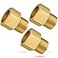 Gsinodrs 3PCS Brass Pipe Fitting 12 Female x 12 Male NPT Thread Brass Hex Adaptor 1200psi High Pressure
