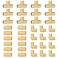 SUNGATOR 36Pack 34 PEX Fittings 12 Each Elbow Tee Coupling No Lead Brass Pex Fittings 34 Inch Assortment UPC NSF