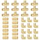 SUNGATOR 36Pack 34 PEX Fittings 12 Each Elbow Tee Coupling No Lead Brass Pex Fittings 34 Inch Assortment UPC NSF