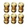 HQMPC Pex Fittings 34 inch Straight Coupling Push Fit PEX Fitting PushtoConnect Copper CPVC No Pb Brass Plumbing Fit 6PCS 34
