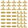 SUNGATOR 12 Pex Fittings 45 PCS 12 Inch Pex Fittings Set 15 Each Elbow Tee Coupling No Lead Brass ASTM F1807